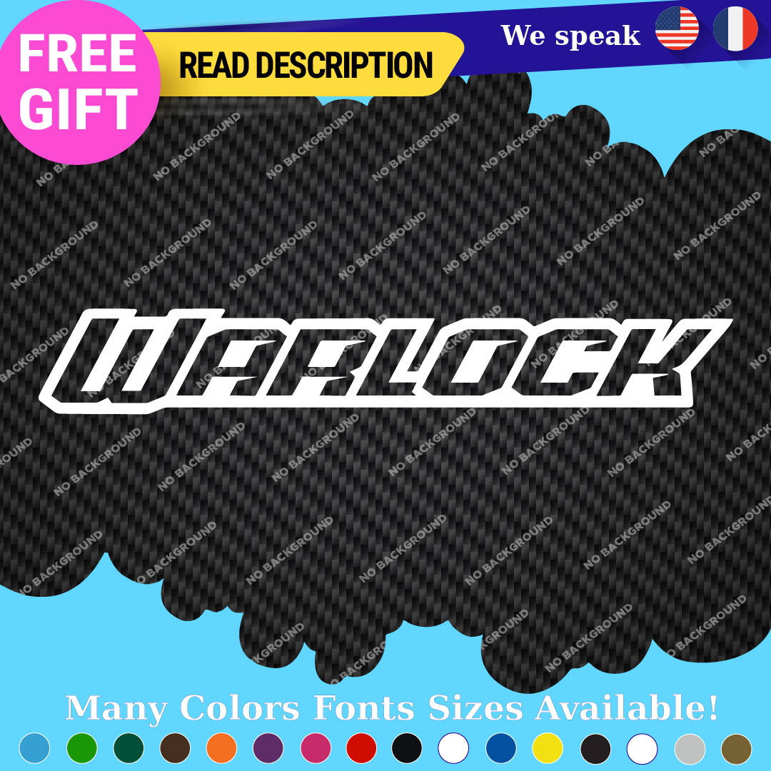 Fit White WARLOCK Decals Sticker Vinyl Truck Rebel Bedside Box Side 4x4 Tailgate 297353876520 Fit White WARLOCK Decals Sticker Vinyl Truck Rebel Bedside Box Side 4x4 Tailgate - Image 1