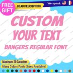 Custom Text Name Bangers Regular Fonts Lettering Die Cut Decal Vinyl Sticker 651 - Image 30