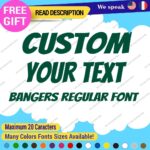 Custom Text Name Bangers Regular Fonts Lettering Die Cut Decal Vinyl Sticker 651 - Image 26
