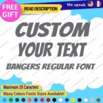 Custom Text Name Bangers Regular Fonts Lettering Die Cut Decal Vinyl Sticker 651 - Image 31