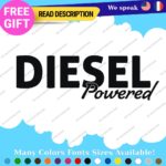 Diesel Powered Decals Stickers Vinyl Fuel Gas Truck Only Inside Turbo JDM Tank - Image 3
