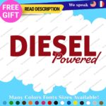 Diesel Powered Decals Stickers Vinyl Fuel Gas Truck Only Inside Turbo JDM Tank - Image 6