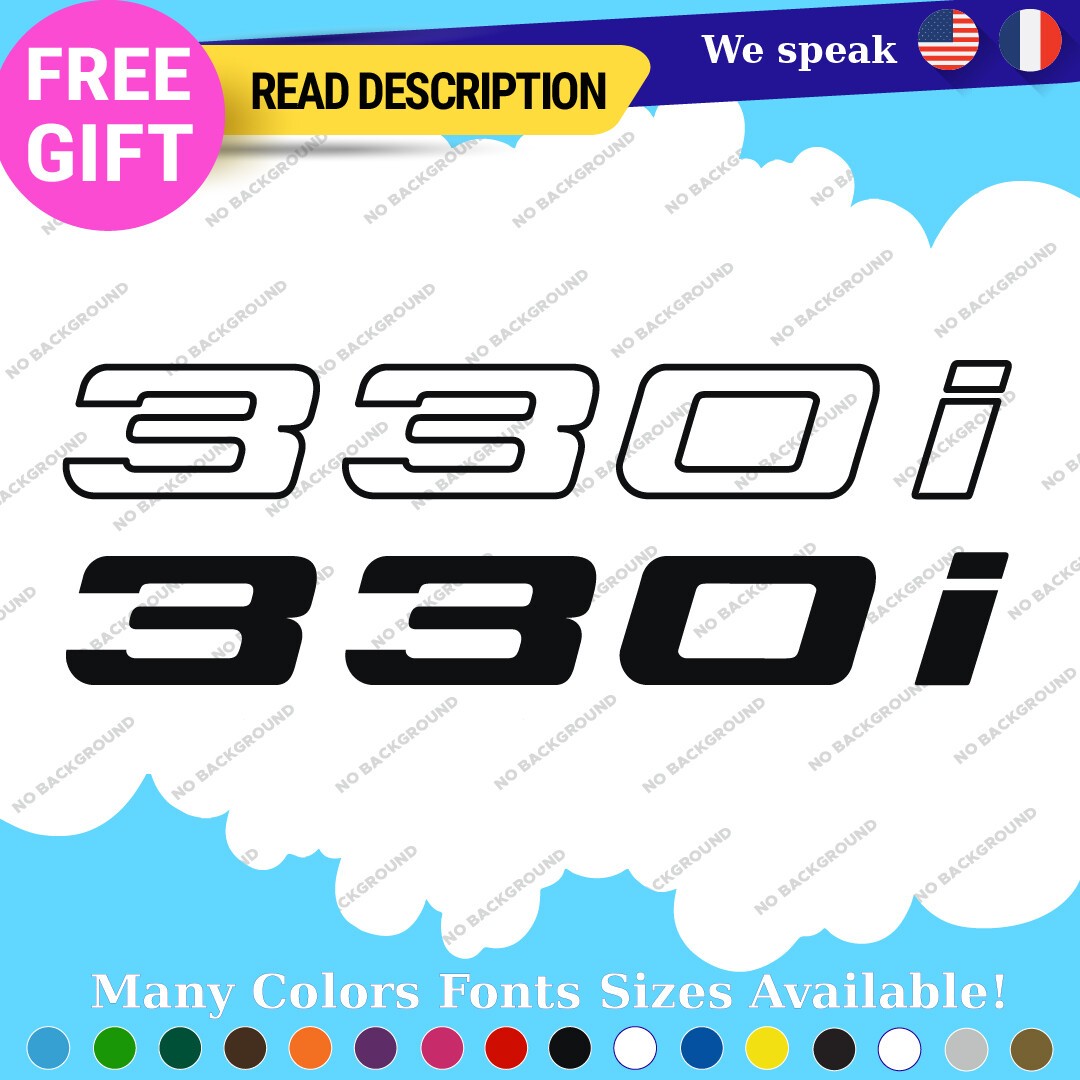 Fits 330i BMW Decals Stickers Vinyl Vintrage Old Door Bedside Germany Tuning JDM 297353858330 Fits 330i BMW Decals Stickers Vinyl Vintrage Old Door Bedside Germany Tuning JDM - Image 1
