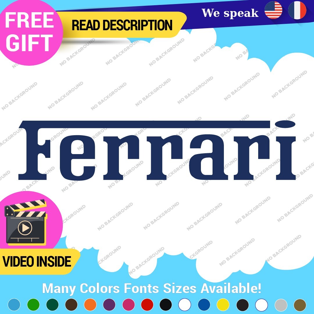 Fits Ferrari Vintage Decals Stickers Vinyl Die Oval Sports Cars Racing Formula 1 - Image 7