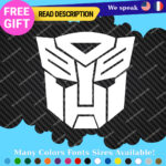 Fits White Transformer Decal Sticker Vinyl Decepticon Autobot Car Bumbleebee JDM