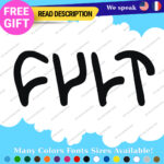 Fits Cult BMX Stickers Decals Vinyl Helmet Bike Fram Kink Sunday Freestyle Bars