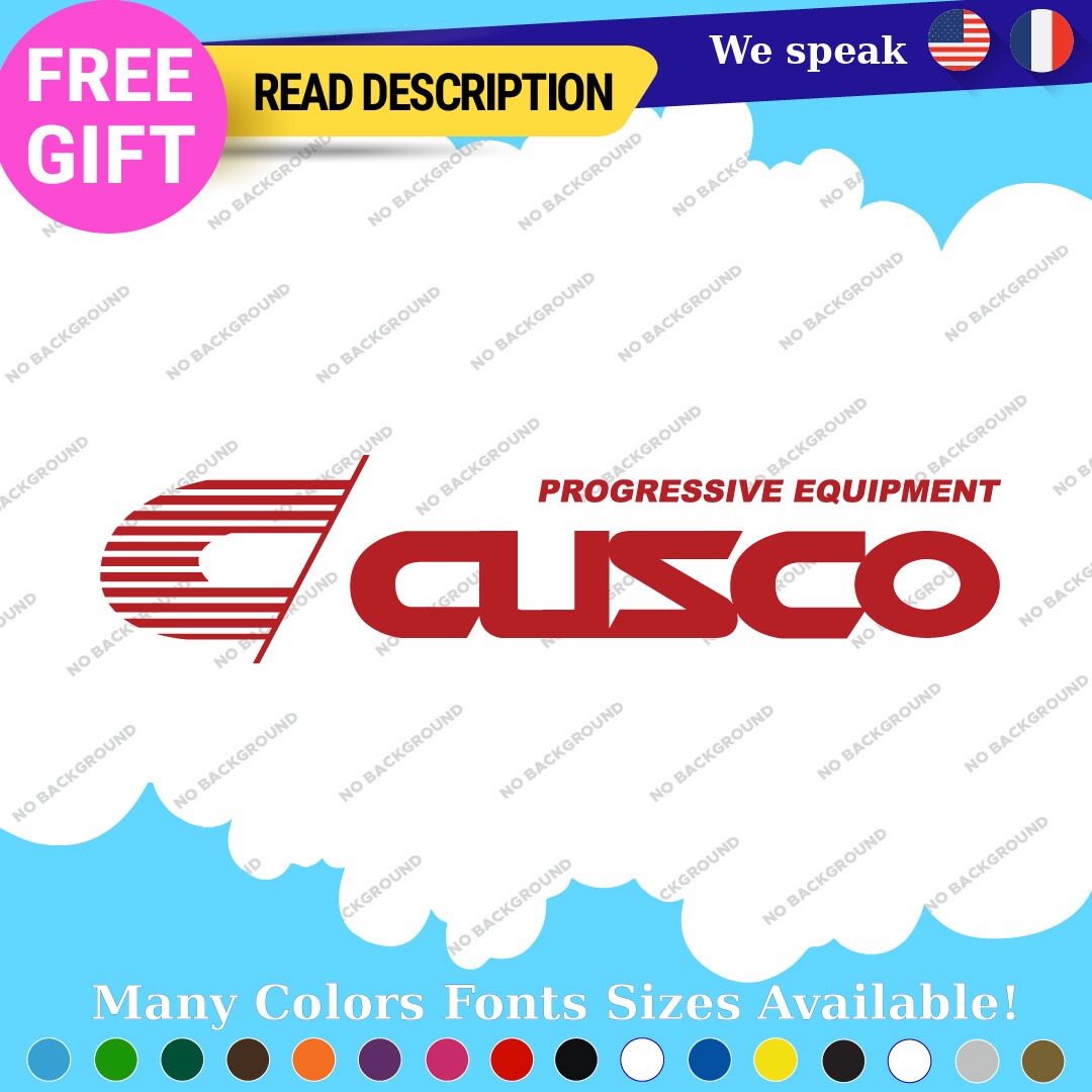 Fits Cusco Decals Stickers Vinyl Equipement JDM Strust Tower Bar Drift Tuning 297353858360 Fits Cusco Decals Stickers Vinyl Equipement JDM Strust Tower Bar Drift Tuning - Image 1