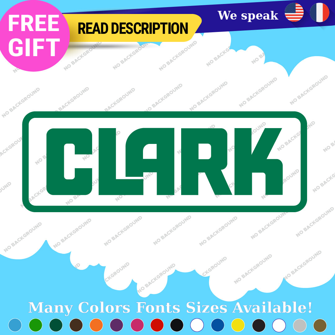 Fit Clark Decal Sticker Vinyl Forklift Lift Machinery Stacker Tractor Series Kit 297353865070 Fit Clark Decal Sticker Vinyl Forklift Lift Machinery Stacker Tractor Series Kit - Image 1