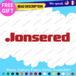 Fit Red Jonsered Decal Sticker Vinyl Champ Chainsaw Saw Chain Wood  Oil Tool Kit