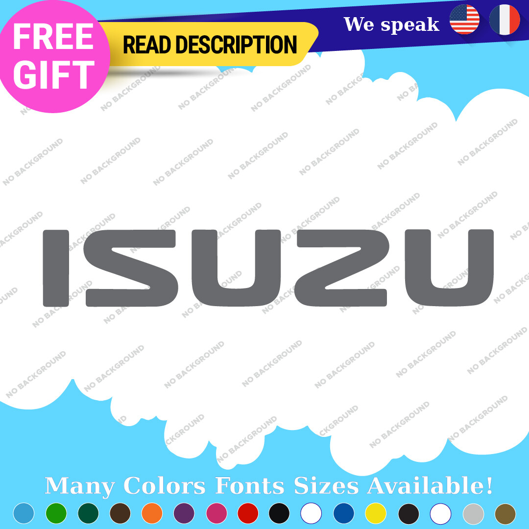 Fits Gray ISUZU Decals Stickers Vinyl Tailgate Truck DMAX NPR MU XD Tail Bedside 297353865170 Fits Gray ISUZU Decals Stickers Vinyl Tailgate Truck DMAX NPR MU XD Tail Bedside - Image 1