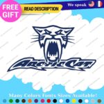 Fits Large Arctic Cat Decals Stickers Vinyl Name Snowmobile Head Sled Ski Team - Image 21