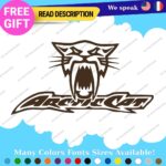 Fits Large Arctic Cat Decals Stickers Vinyl Name Snowmobile Head Sled Ski Team - Image 5