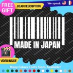 Made in Japan Decals Stickers Vinyl Barcode Car Race Drift Lowered JDM UPC Low