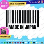 Made in Japan Decals Stickers Vinyl Barcode Car Race Drift Lowered JDM UPC Low - Image 3