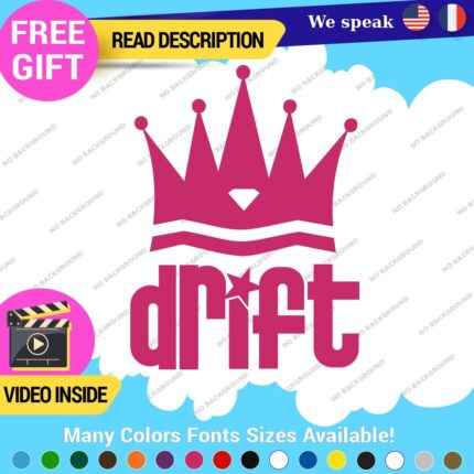 Drift King Decal Sticker Vinyl Illest Race Tunning Turbo JDM Car Lowered Turbo