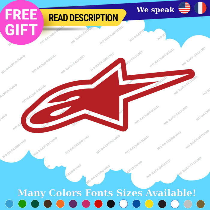 Fits Stars Alpinestars Stickers Decals Vinyl Motocross Moto Alpine Helmet MotoGP - Image 3
