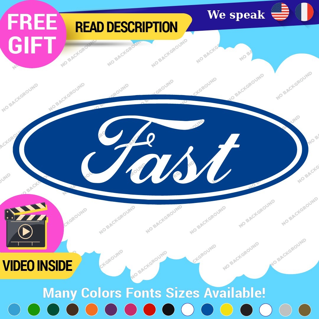 Fits Fast Ford Decals Sticker Vinyl Vintage Mustang Car Oval Emblem Truck Build 297729173601 Fits Fast Ford Decals Sticker Vinyl Vintage Mustang Car Oval Emblem Truck Build - Image 1