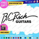 Fits Guitars B C Rich Decals Band Stickers Head Bass Replacement Vinyl Die Cut