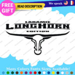 Fits LongHorn Decals Stickers Vinyl Texas Ranch Dallas Diesel Truck Laramie