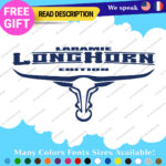 Fits LongHorn Decals Stickers Vinyl Texas Ranch Dallas Diesel Truck Laramie - Image 18