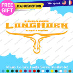Fits LongHorn Decals Stickers Vinyl Texas Ranch Dallas Diesel Truck Laramie - Image 9