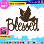 Blessed Dove Decal Sticker Vinyl Christian God Jesus Bless Bible Love Peace Lord - Image 20