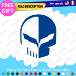 Fits Corvette Stickers Decals Vinyl Racing C7 C8 Stingray Z07 Jake Skull Sport 2