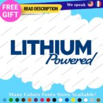 Lithium Powered Decals Stickers Vinyl Electric Car Ev Charger Hybrid Green