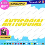 Antisocial Banner Decals Stickers Vinyl Euro Message Anti Social Windshield JDM - Image 5