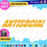 Antisocial Banner Decals Stickers Vinyl Euro Message Anti Social Windshield JDM - Image 27