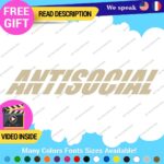 Antisocial Banner Decals Stickers Vinyl Euro Message Anti Social Windshield JDM - Image 21