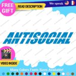 Antisocial Banner Decals Stickers Vinyl Euro Message Anti Social Windshield JDM - Image 14