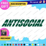 Antisocial Banner Decals Stickers Vinyl Euro Message Anti Social Windshield JDM - Image 26