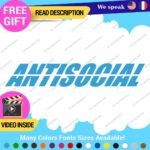 Antisocial Banner Decals Stickers Vinyl Euro Message Anti Social Windshield JDM - Image 25
