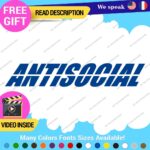 Antisocial Banner Decals Stickers Vinyl Euro Message Anti Social Windshield JDM - Image 15