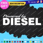 Diesel Powered Decals Stickers Vinyl Fuel Gas Truck Only Inside Turbo JDM Tank - Image 3