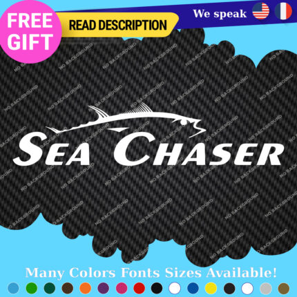 Fit Sea Chaser Boat Large Decal Sticker Skiff Carolina Cover Center Console Top