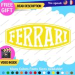 Fits Ferrari Vintage Decals Stickers Vinyl Die Oval Sports Cars Racing Formula 1 - Image 10