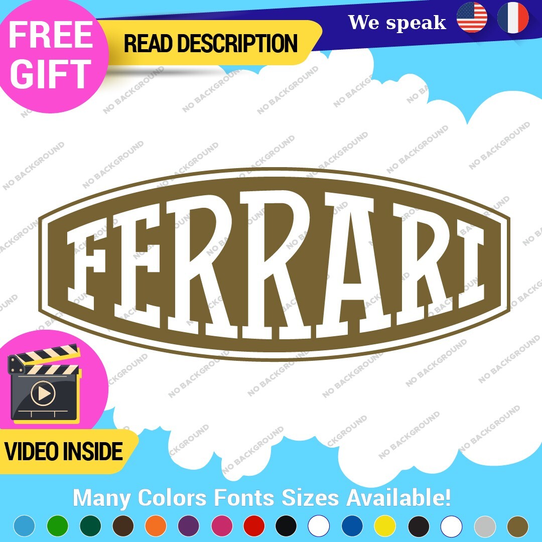 Fits Ferrari Vintage Decals Stickers Vinyl Die Oval Sports Cars Racing Formula 1 297353876531 Fits Ferrari Vintage Decals Stickers Vinyl Die Oval Sports Cars Racing Formula 1 - Image 1