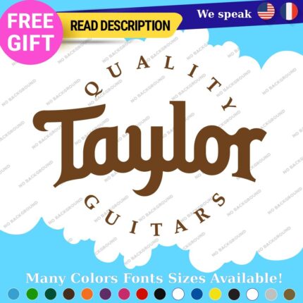Fits Taylor Guitar Old Decals Stickers Vinyl Case Amp Electric Vintage Music