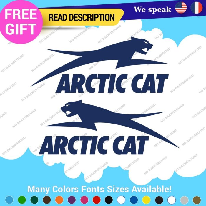 Fits Arctic Cat Jumping Over Left and Right Set Vinyl Decals Stickers Snowmobile - Image 11