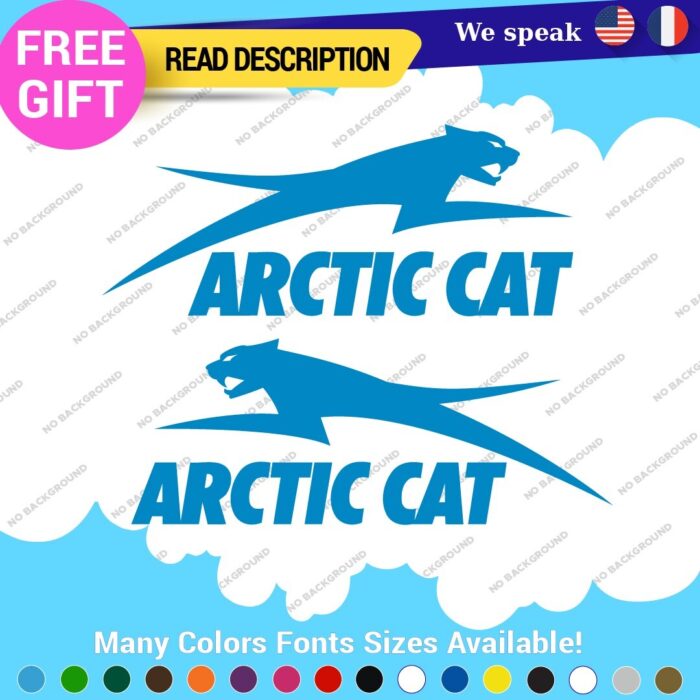 Fits Arctic Cat Jumping Over Left and Right Set Vinyl Decals Stickers Snowmobile - Image 13