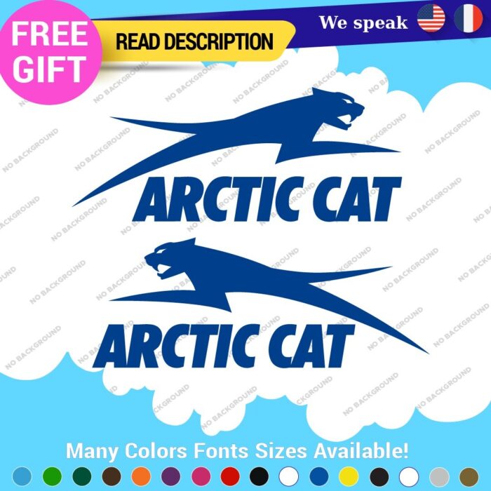 Fits Arctic Cat Jumping Over Left and Right Set Vinyl Decals Stickers Snowmobile - Image 14