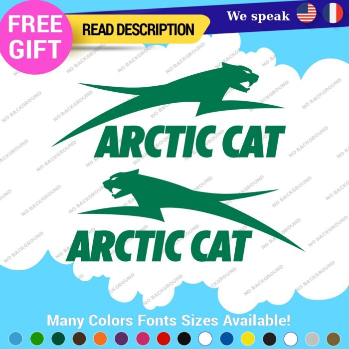Fits Arctic Cat Jumping Over Left and Right Set Vinyl Decals Stickers Snowmobile - Image 15
