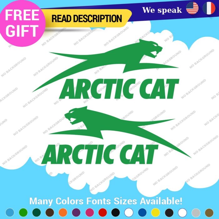 Fits Arctic Cat Jumping Over Left and Right Set Vinyl Decals Stickers Snowmobile - Image 16