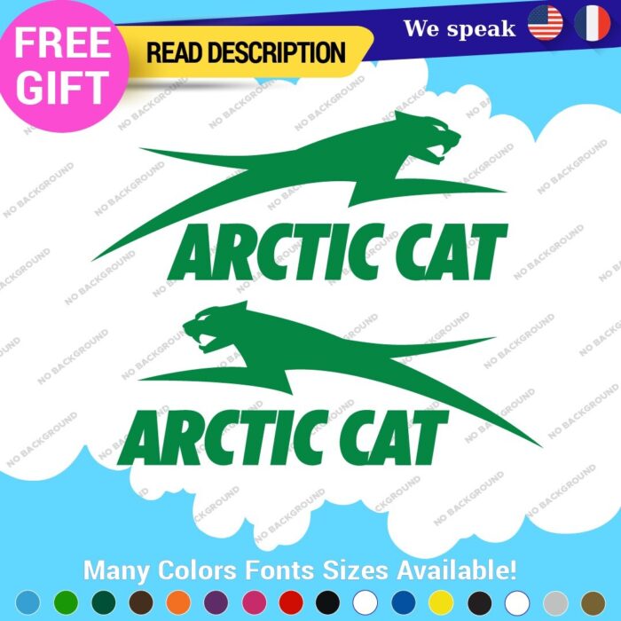 Fits Arctic Cat Jumping Over Left and Right Set Vinyl Decals Stickers Snowmobile - Image 17