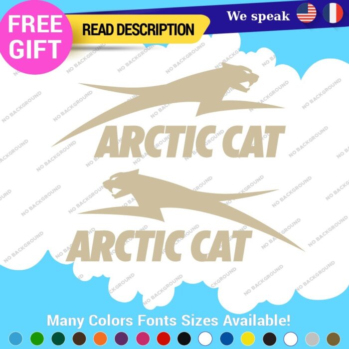 Fits Arctic Cat Jumping Over Left and Right Set Vinyl Decals Stickers Snowmobile - Image 20