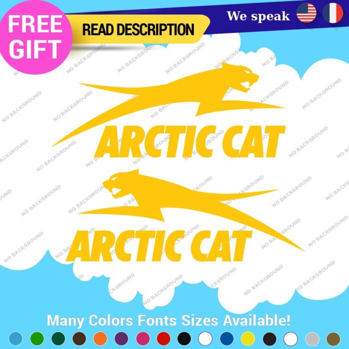 Fits Arctic Cat Jumping Over Left and Right Set Vinyl Decals Stickers Snowmobile - Image 3