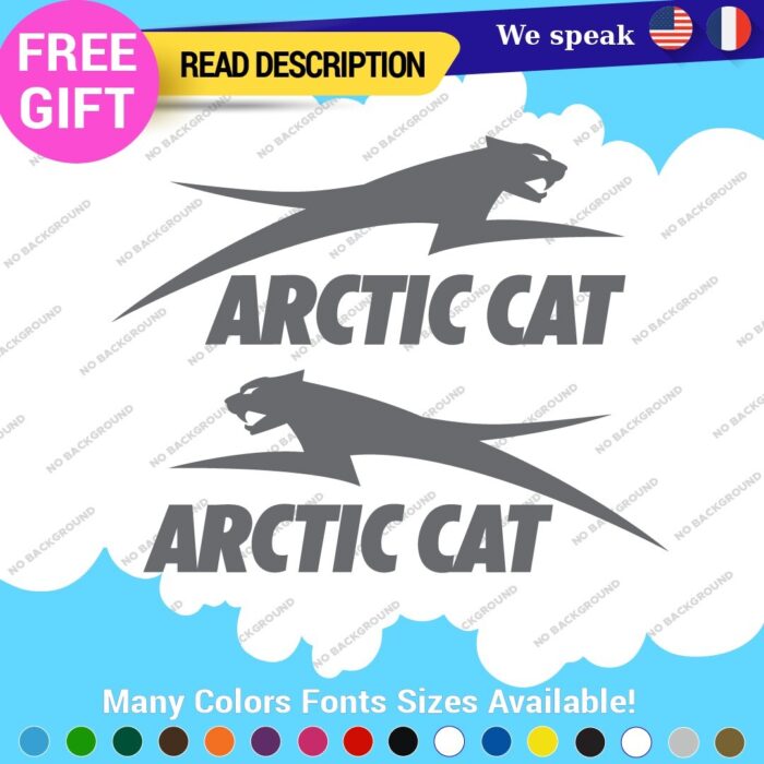 Fits Arctic Cat Jumping Over Left and Right Set Vinyl Decals Stickers Snowmobile - Image 21