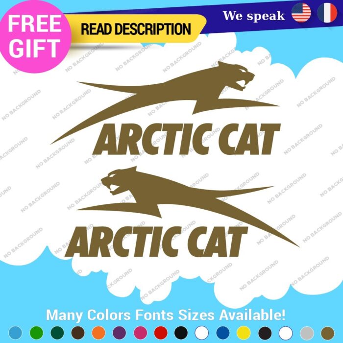 Fits Arctic Cat Jumping Over Left and Right Set Vinyl Decals Stickers Snowmobile - Image 22